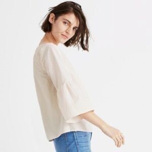 Madewell Striped Bell-Sleeve Top XS